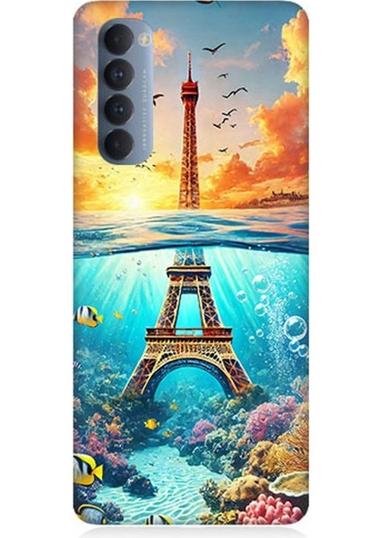 Oppo Reno 4 Pro Uyumlu Denizaltında Eyfel Hayali Desenli Silikon Kılıf