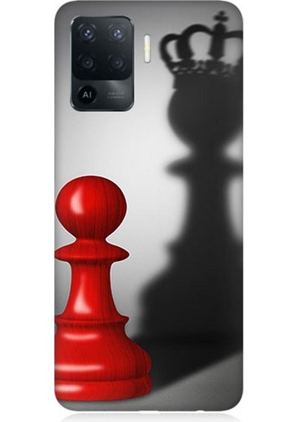 Oppo Reno 5 Lite Uyumlu Piyonun Taçlı Hayali Desenli Silikon Kılıf