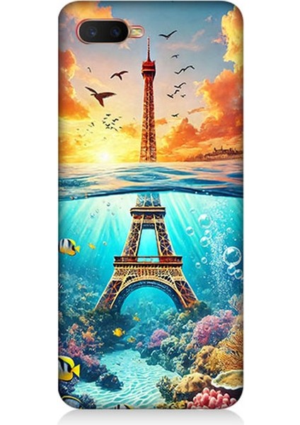 Oppo Rx 17 Neo Uyumlu Denizaltında Eyfel Hayali Desenli Silikon Kılıf