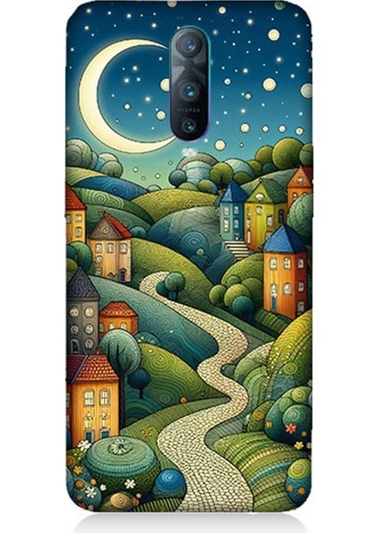 Oppo Rx 17 Pro Uyumlu Yıldızlı Tepede Masal Desenli Silikon Kılıf