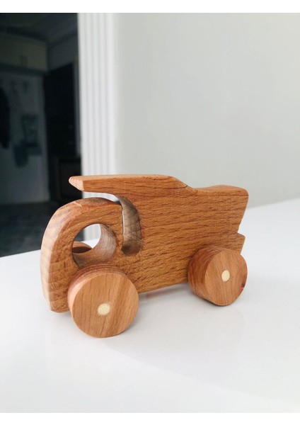 Doğal ahşap kayın küçük kamyon modeli, Montessori eğitim oyuncak, şık ve dayanıklı fiyatları