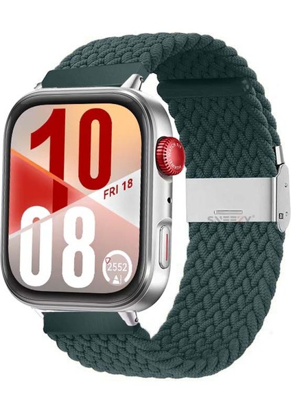 Huawei Watch Fit 4 Fit 4 Pro Ile Uyumlu Metal Klipsli Solo Fiberlink Yumuşak Kumaş Örgü Kordon