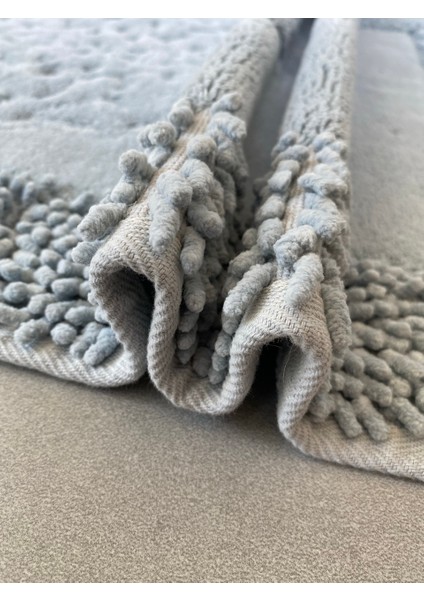 Pamukkent Kaymaz Taban, Süper Emici 2'li Pamuk Ultra Lüks Banyo Paspası Seti