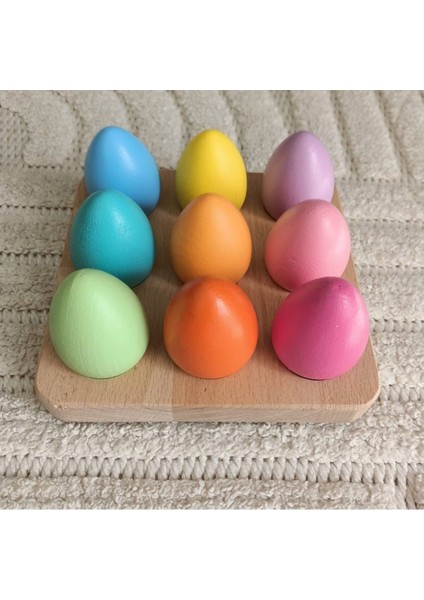 Renkli Eğitici Eşleştirme Tablosu, 9 Renk, 10 Parça, 1+ Yaş fırsatları