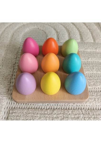 Renkli Eğitici Eşleştirme Tablosu, 9 Renk, 10 Parça, 1+ Yaş indirimleri