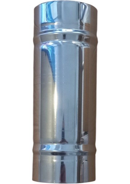 Semaver & Soba Boru Bacası Çap 8,2 cm Derinlik 22 cm Paslanmaz Krom Çelik 430