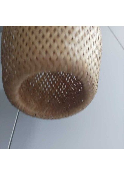 Sole Bambu Avize Rustik Doğal Bohem Tekli Sarkıt Elektrik