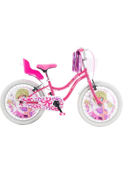 muki 20 Jant Çocuk Bisikleti Pembe Beyaz