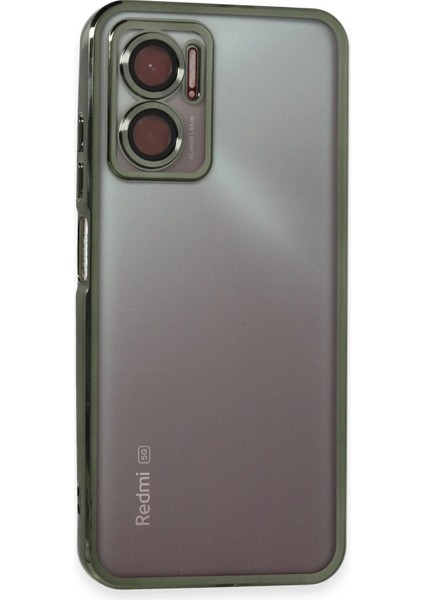 Xiaomi Redmi Note 11E Kılıf Razer Lensli Silikon - Yeşil Drstr