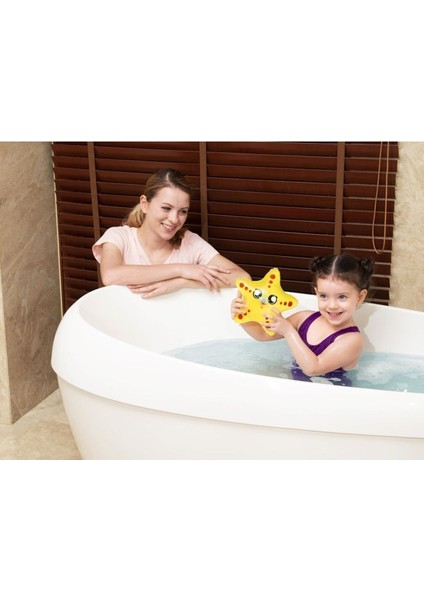 Pofuduk Çocuk Su Oyuncağı, Deniz Yıldızı, Banyo ve Havuz Eğlencesi, Sarı, 1+ Yaş