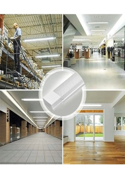 100WAT 120 cm Kristal Yatay LED Bant Armatür-Trafolu Gün Işığı 1 Adettir
