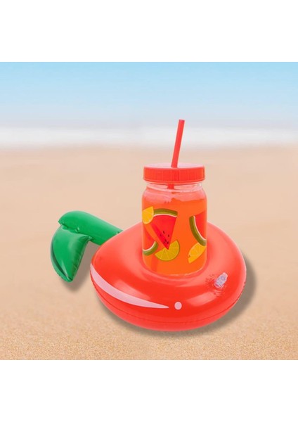 Elma Desenli Renkli Bardak Tutucu, Eğlenceli ve Şık Tasarım, 20x8 cm fiyatları