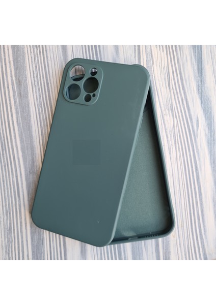 İphone 12 Promax İle Uyumlu LOGOSUZ Kamera Korumalı Lansman İçi Kadife Esnek Silikon Kılıf