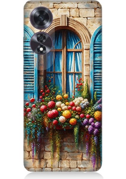 Oppo A60 Uyumlu Pencereden Renkli Hayat Desenli Silikon Kılıf