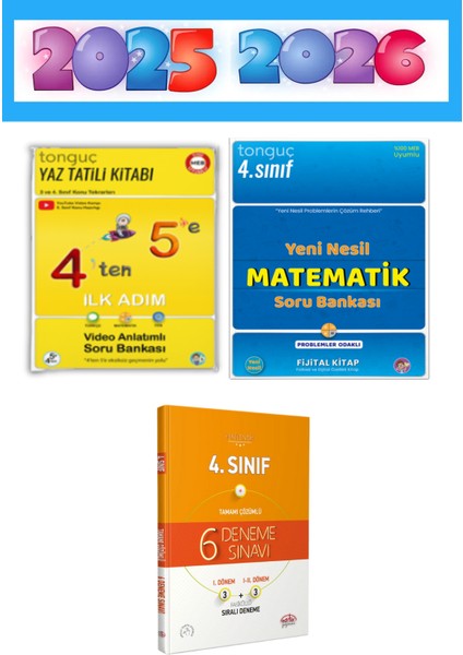4 Ten 5 E Hazırlık Kitabı 4. Sınıf Yeni Nesil Matematik Soru Bankası + Deneme