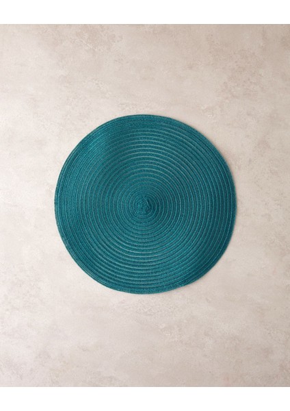 Yeşil Amerikan Servisleri, 2'li, 38x38 cm, yuvarlak, polyester, şık tasarım