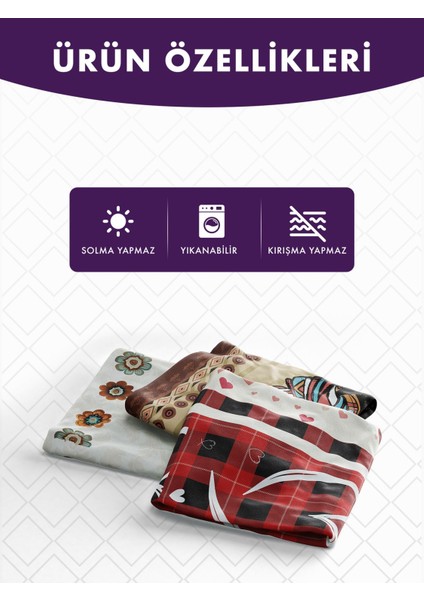 Damask Desenli Siyah Runner 40x140, Şekil: Dikdörtgen, Materyal: Polyester