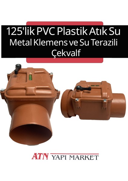 125'LIK Pvc Plastik Atık Su Metal Klepeli Çekvalf – Geri Akış ve Koku Önleyici