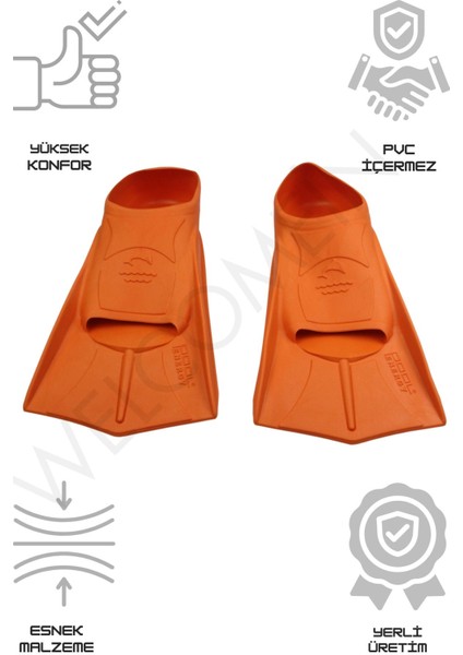 Pool Energy Unisex Kısa Havuz Paleti Eğitim Paleti Kauçuk Dört Farklı Renk 35-36 Numara