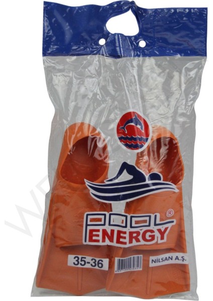 Pool Energy Unisex Kısa Havuz Paleti Eğitim Paleti Kauçuk Dört Farklı Renk 35-36 Numara