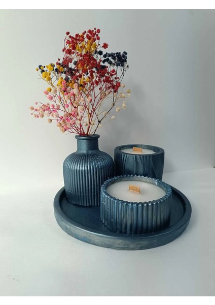 Crafts Tasarım 4 Lü Dekoratif Mum Seti Alaşımlı Bronz Renkli modelleri