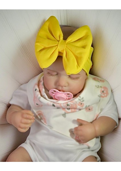 Bebeğin Için En Konforlu Bandana,2'li Set 0-2yaş Kız Bebek Penye Fiyonk Bandana