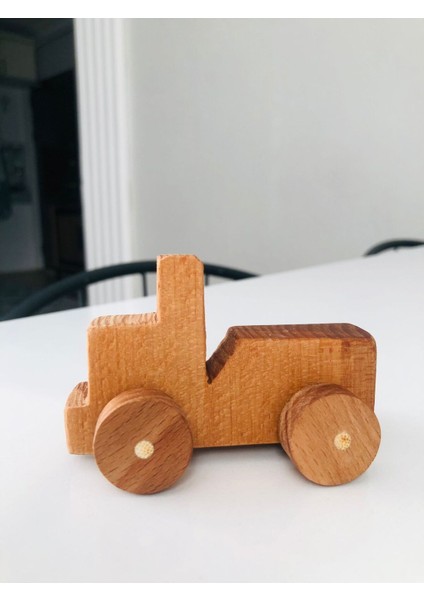 Şık ve dayanıklı doğal kayın ahşap açık jeep, 1+ yaş uygun bej renkli. indirimleri