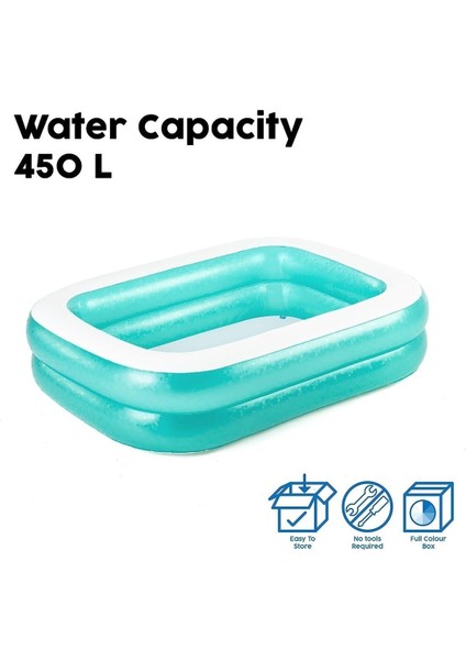 Şişme Şeffaf Aile Havuzu, Çok Renkli, 201X150X51 Cm, 3-4 Yaş için ideal
