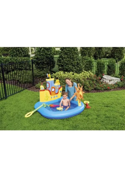 Renkli Eğlenceli Korsan Havuz Fişkiyeli 140x130cm, 3+ Yaş fırsatları