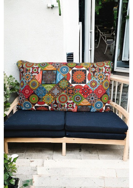 Renkli Mikro Petek Kırlent Kılıfı, Biyeli Koltuk ve Kanepe İçin Şık ve Rahat Tasarım