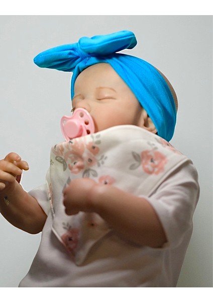 Bebeğin Için En Konforlu Bandana,2'li Set 0-2yaş Kız Bebek Penye Fiyonk Bandana