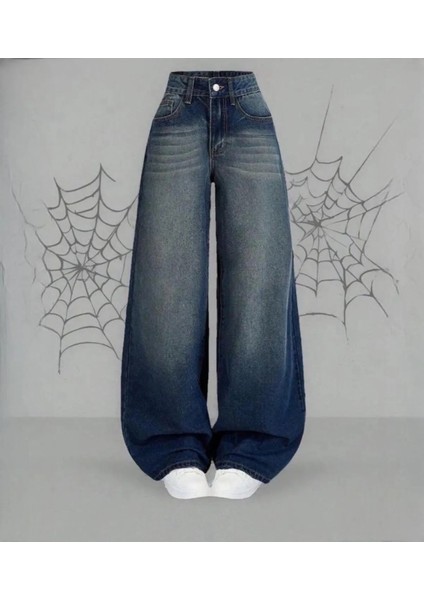 Baggy Yeşiltint Jean Pantolon