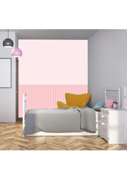 Kendinden Yapışkanlı Çocuk Odası Pembe 3D Duvar Çıtası 70x100h