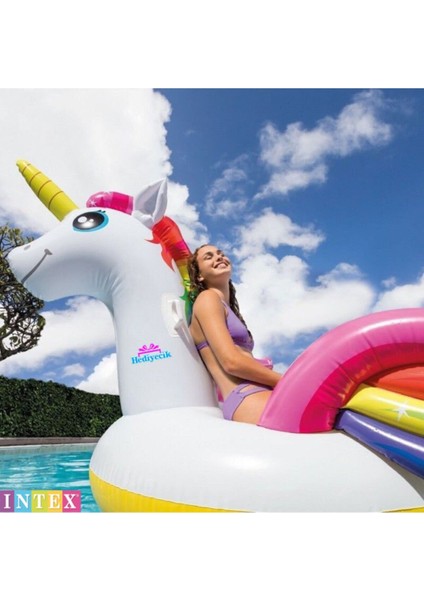 Mega Unicorn Island Dev Boy Şişme Havuz ve Deniz Yatağı 287X193X165 cm