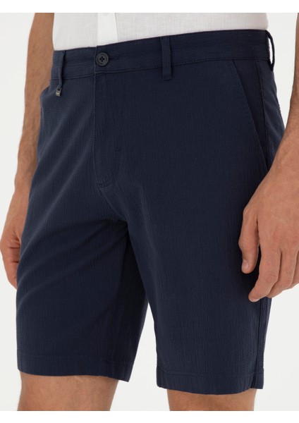 Erkek Lacivert Regular Fit Şort 50285374-VR033