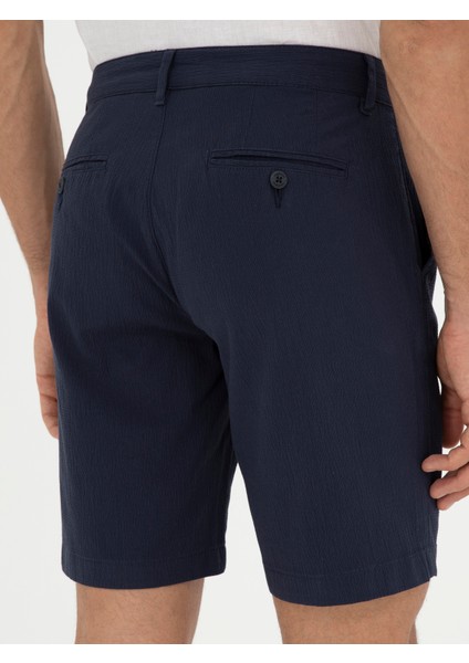 Erkek Lacivert Regular Fit Şort 50285374-VR033