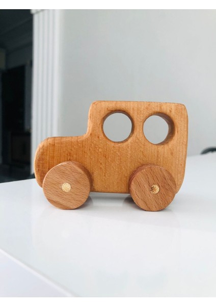 Doğal kayın ahşap otomobil modeli, Montessori eğitici oyuncak, 1+ yaş modelleri