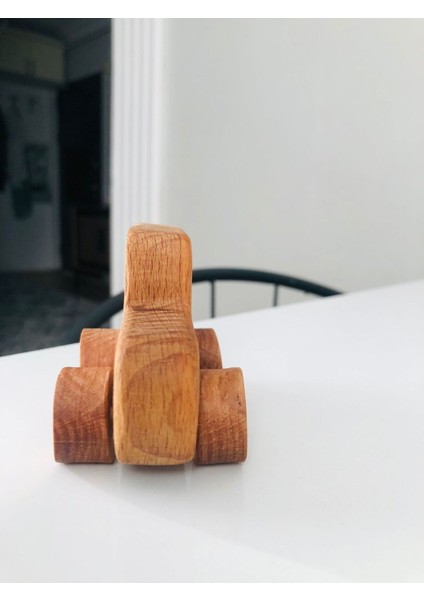 Doğal kayın ahşap otomobil modeli, Montessori eğitici oyuncak, 1+ yaş indirimleri