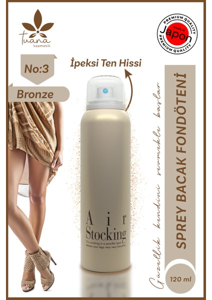 Air Stocking 03-Bronze Sprey Bacak Fondoteni- 120 ml