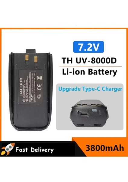 8000 D Tyt 8000D 3800MH Type C Bataryalı Tam Takım El Telsizi. Profesyonellerin Tercihi modelleri