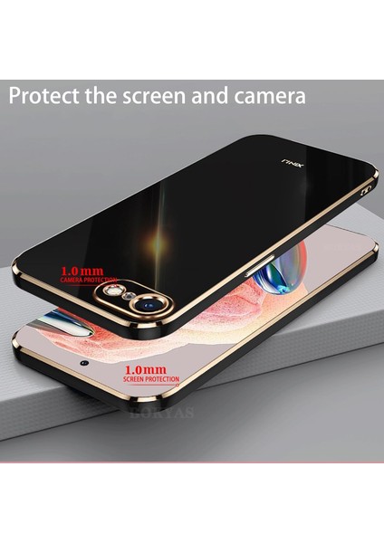 Apple iPhone 16E Kılıf Kamera Korumalı Parlak Gold Altın Işlemeli Kenarlı Yumuşak Silikon Kapak