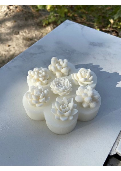 Yedili Çok Renkli Kaktüs Silikon Mum Kalıbı, Şık ve Kullanışlı Tasarım