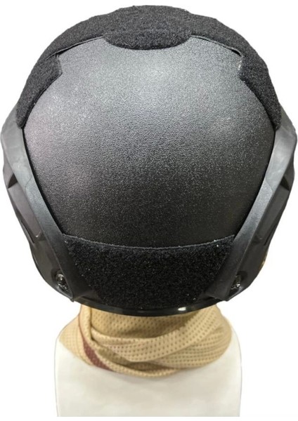 Koruyucu Kısa Siyah Raylı Air-Soft Kask Miğfer