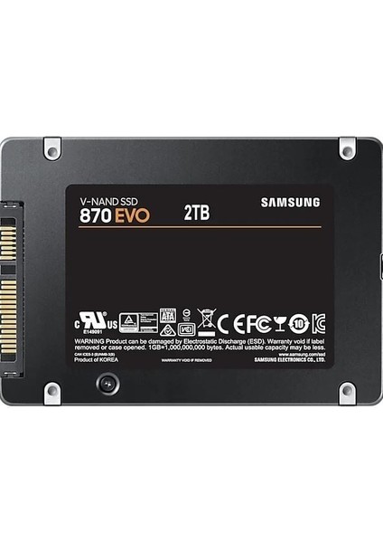 2tb Samsung 870 Evo 560/530MB/S MZ-77E2T0BW SSD (Resmi Distribütör Garantili) fiyatları