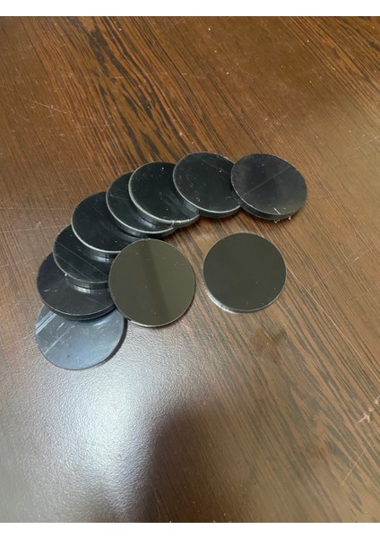 Pleksiaksesuar 20 Adet 42MMX42MM Parlak Siyah Pleksiyuvarlak