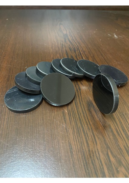 Pleksiaksesuar 20 Adet 42MMX42MM Parlak Siyah Pleksiyuvarlak modelleri