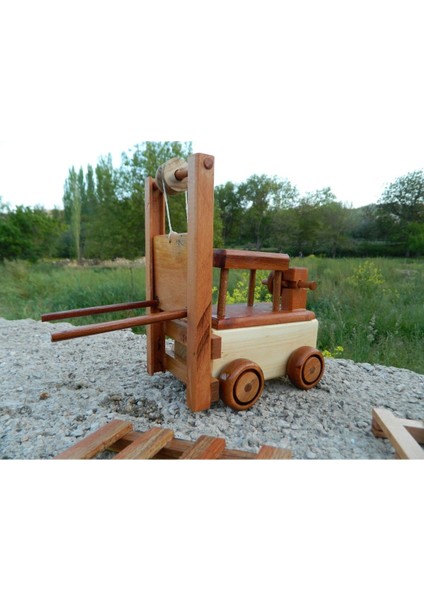 Ahşap Oyuncak Forklift