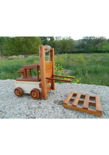 Ahşap Oyuncak Forklift