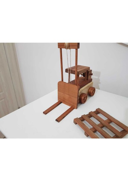 Ahşap Oyuncak Forklift