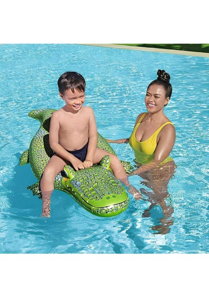 Renkli Timsah Binici Havuz Deniz Oyuncağı Çocuklar İçin Eğlenceli, 5+ yaş